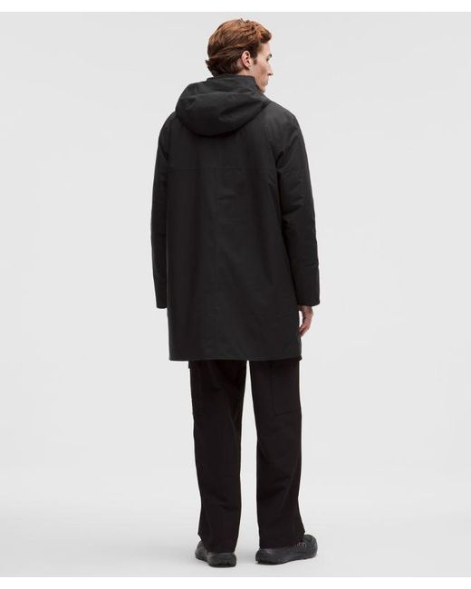 lululemon athletica Black – Stretchseal Insulated Rain Jacket – – Size Large for men