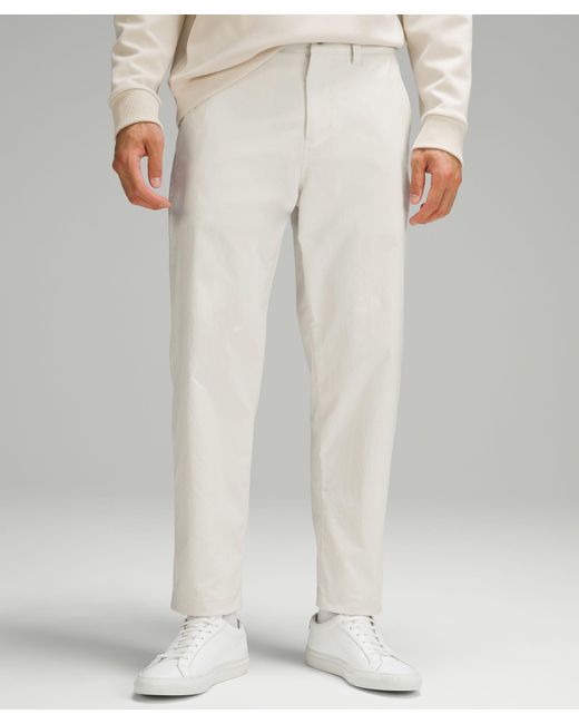 lululemon athletica Relaxed-tapered Twill Trousers Cropped - Color White - Size 34 for men