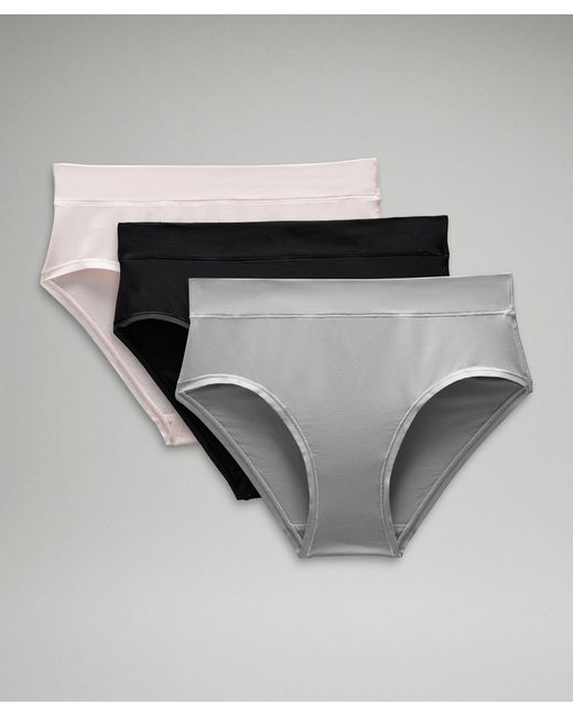 lululemon athletica Gray Underease High-rise Bikini Underwear 3 Pack