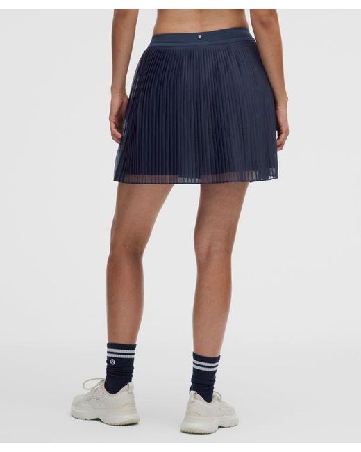 lululemon athletica Blue – Ace Advantage High-Rise Pleated Tennis Skirt Long – – Size Large