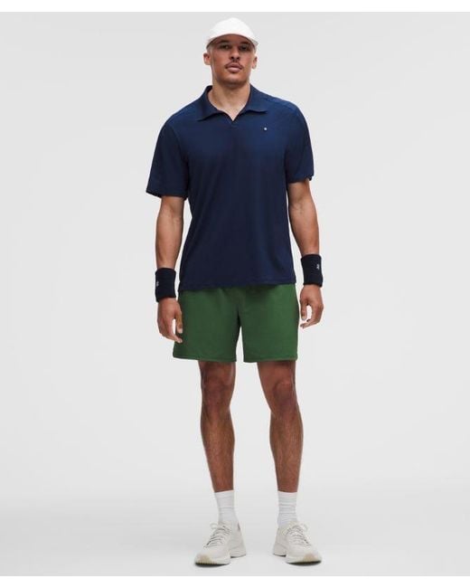 lululemon athletica Blue – Textured Swift Tennis Shorts – 7" – – Size Large for men