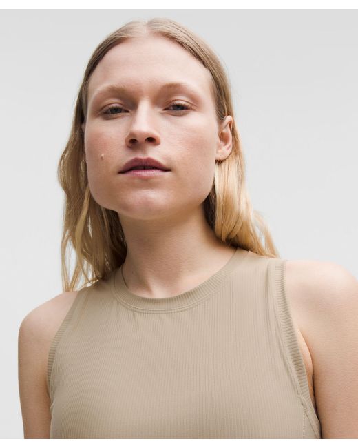 lululemon athletica Natural All Aligned Ribbed Midi Dress