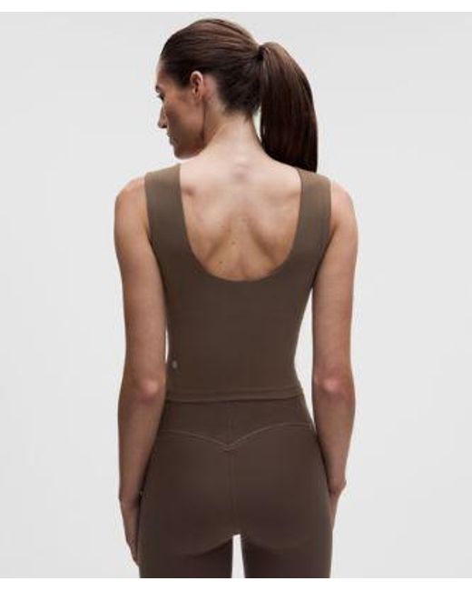 lululemon athletica Brown – Wunder Train Wide-Strap Tank Top Medium Support, B–D Cups – – Size 4