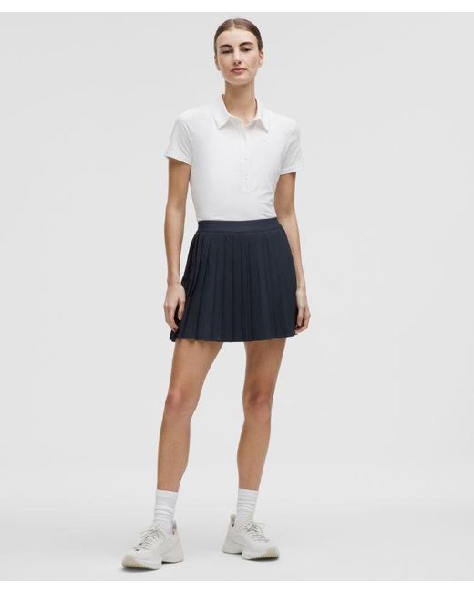 lululemon athletica Blue High-Rise Pleated Tennis Skirt