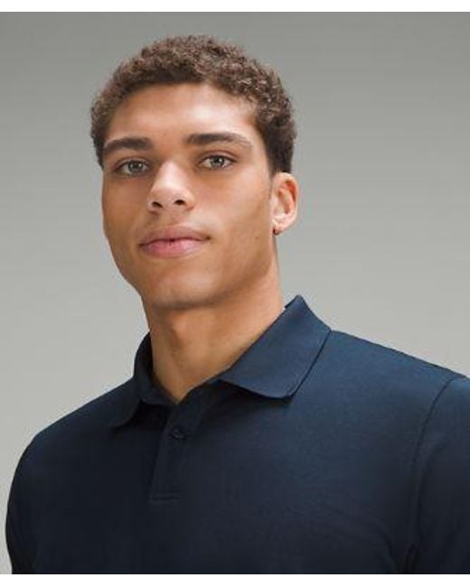 lululemon athletica Blue – Classic-Fit Pique Short-Sleeve Polo Shirt – – for men