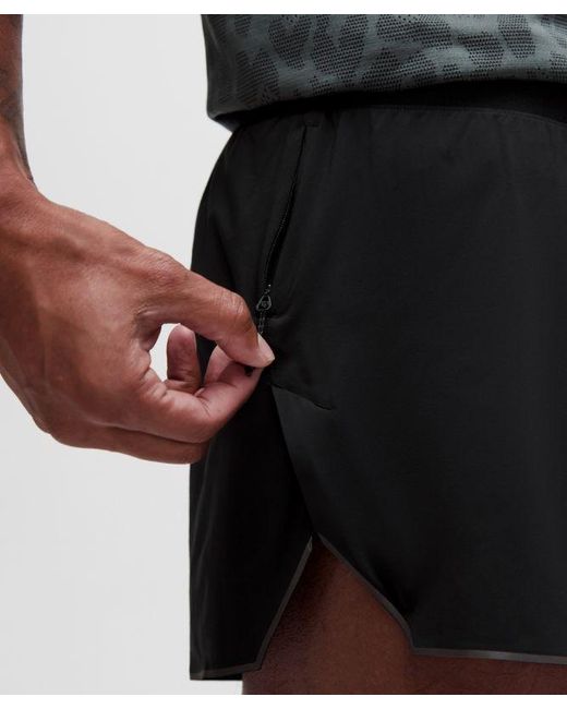 lululemon athletica Black Fast And Free Split Shorts 3" for men