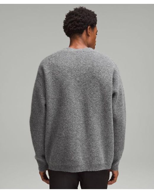lululemon athletica Gray Alpaca Wool-blend Cardigan Sweater for men