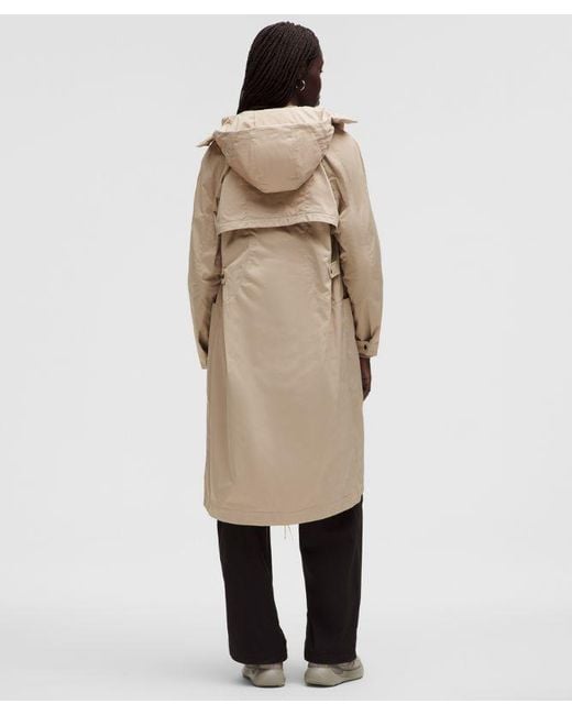lululemon athletica Natural Taffeta Removable-Hood Long Jacket