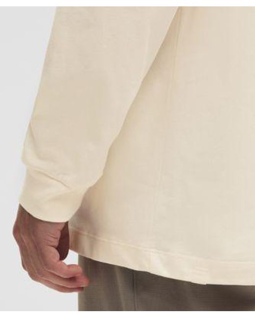 lululemon athletica Natural – Heavyweight Jersey Long-Sleeve Shirt – – Size Small for men