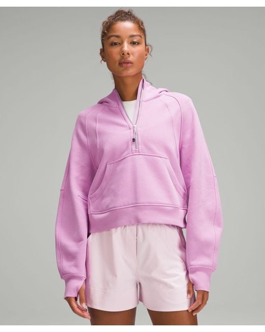 lululemon athletica Scuba Oversized Half-zip Hoodie in Pink