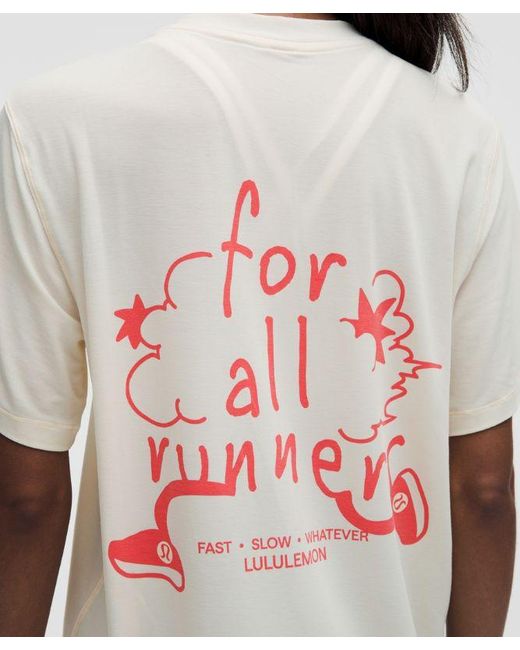lululemon athletica White – Jersey Training Short-Sleeve Shirt For All Runners – – Size 14