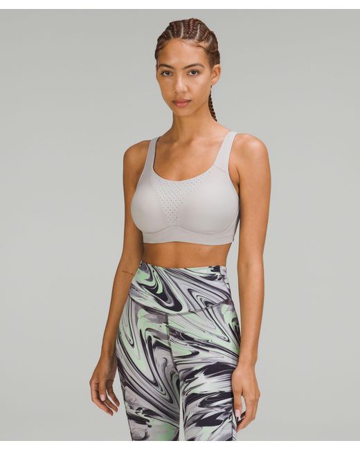 lululemon athletica Run Times Bra High Support, Bg Cups in Gray Lyst