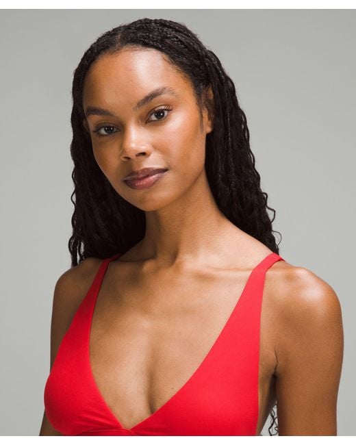 lululemon athletica Red Wundermost Ultra-soft Nulu Triangle Bralette A-d Cups