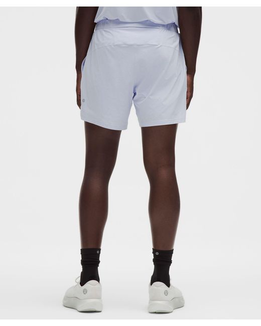 lululemon athletica White Mile Maker Run Crew Ripstop Lined Short 6" for men