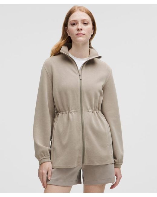lululemon athletica Natural – Softstreme Cinch-Waist Full-Zip Jacket – /Khaki –