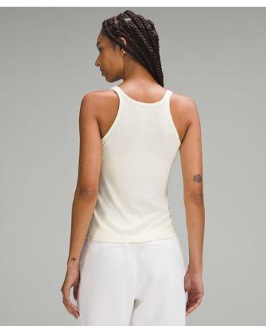 lululemon athletica White Hold Tight Thin Strap Racerback Tank Top - Color Yellow/pastel - Size 10