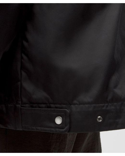 lululemon athletica Black Taffeta Removable-Hood Collared Jacket for men