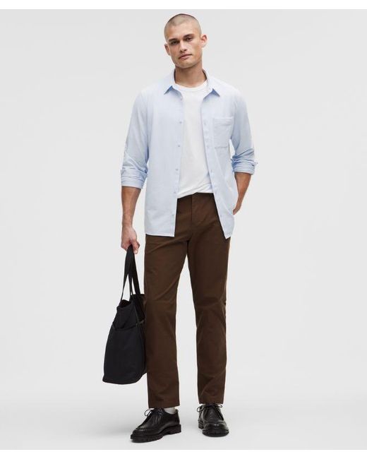 lululemon athletica White Commission Long-Sleeve Shirt for men