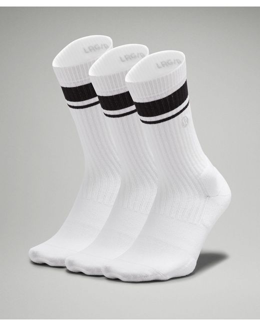 lululemon athletica Metallic Daily Stride Ribbed Comfort Crew Socks 3 Pack