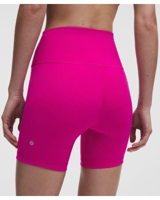 lululemon athletica Pink Wunder Train No Line High-Rise Short 6"