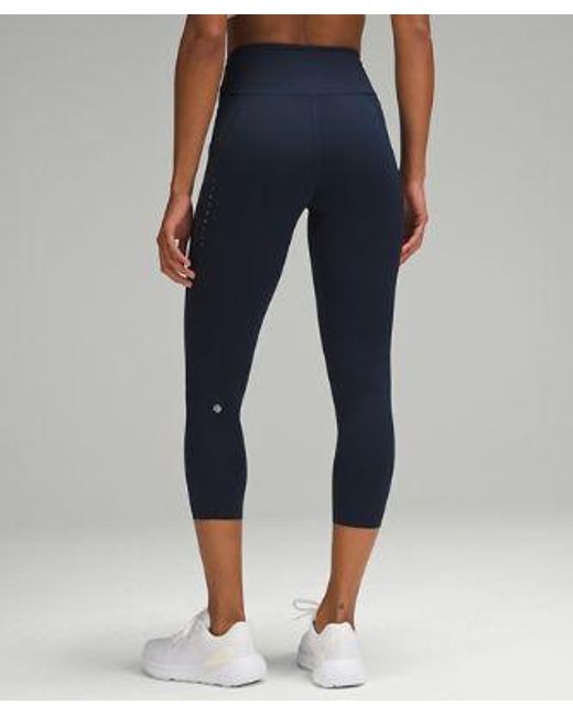 lululemon athletica Fast And Free High-rise Crop Pants Pockets - 23" - Color Blue - Size 0