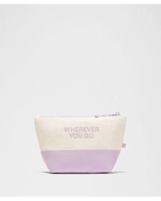 lululemon athletica Pink – Canvas Pouch Bag Mini Wordmark –