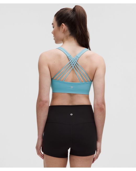 lululemon athletica Blue Flexyflex Strappy Yoga Bra