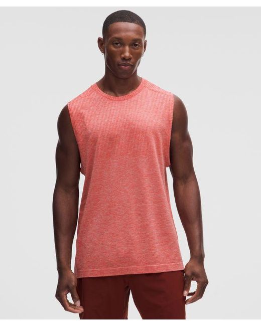 lululemon athletica Red – Metal Vent Tech Sleeveless Shirt Fit – – Size Medium for men
