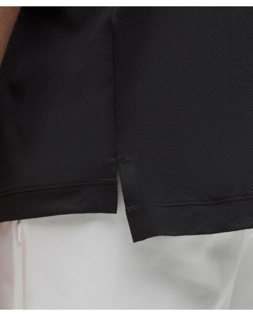 lululemon athletica Black Logo Sport Polo Short Sleeve for men