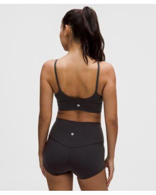 lululemon athletica Black – Focuser High-Neck Sports Bra Light Support, A/B Cup – – Size Large