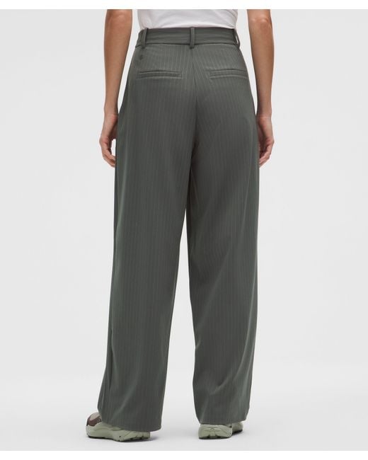 lululemon athletica Gray Daydrift High-Rise Wide-Leg Trouser
