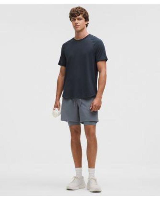 lululemon athletica Blue – License To Train Short-Sleeve Shirt – – Size Large for men