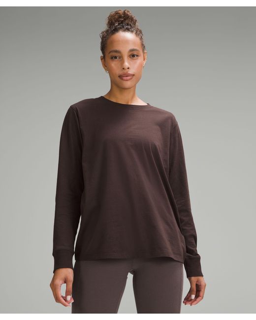 lululemon athletica All Yours Long-sleeve Shirt in Brown