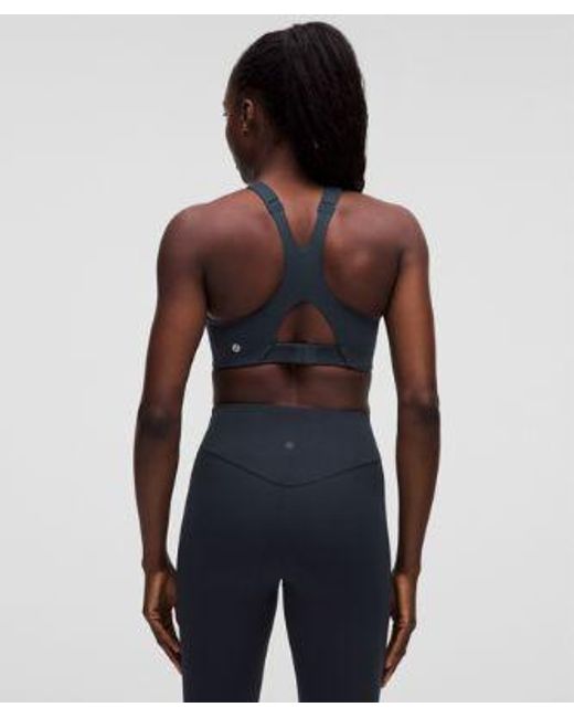 lululemon athletica Blue – Ultralu Square-Neck Workout Sports Bra Medium Support, D/Dd Cup – – Size 14