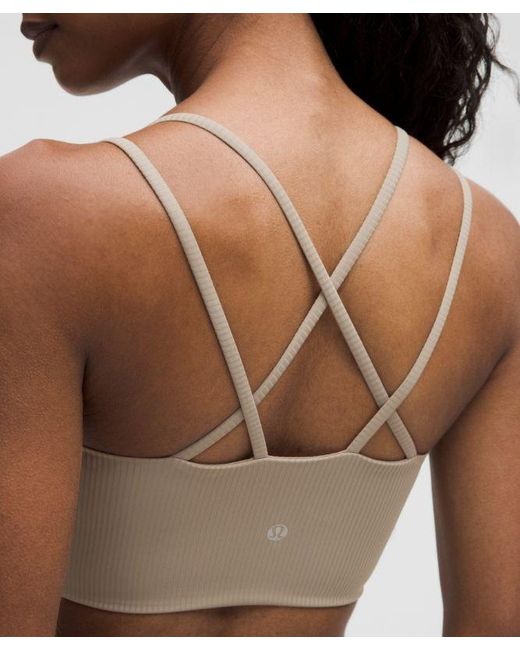 lululemon athletica Green Like A Cloud Ribbed Longline Bra