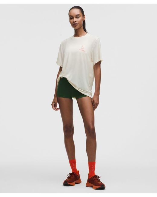 lululemon athletica White – Jersey Training Short-Sleeve Shirt For All Runners – – Size 14