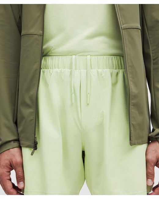 lululemon athletica Green Mile Maker Run Crew Ripstop Linerless Short 6" for men