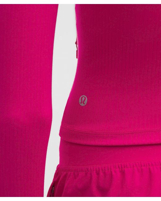 lululemon athletica Pink It's Rulu Ribbed Cropped Half Zip