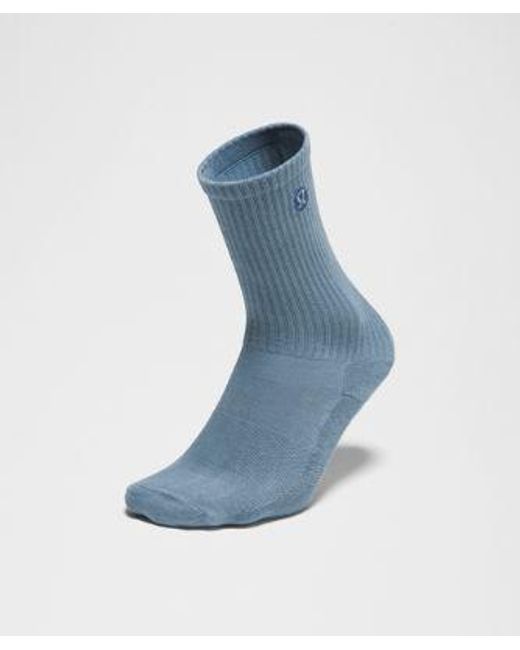lululemon athletica Blue – Daily Essential Crew Socks 3 Pack – – Size Medium