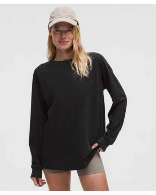 lululemon athletica Black All Yours Organic Cotton Long-Sleeve Shirt