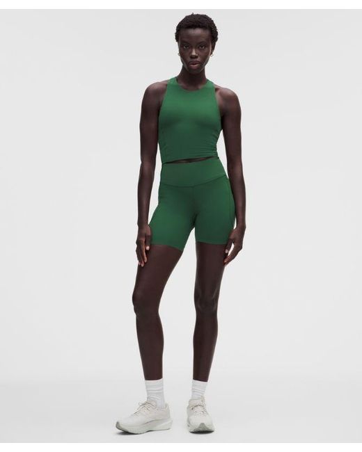 lululemon athletica Green Swift Speed Cropped Tank Top