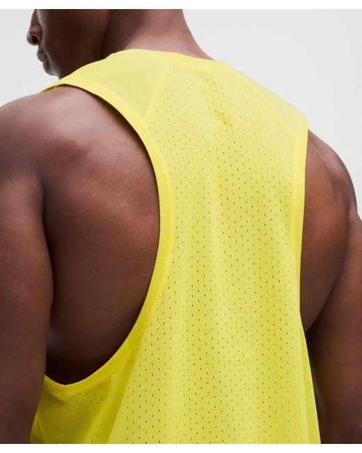 lululemon athletica Yellow Fast And Free Singlet for men