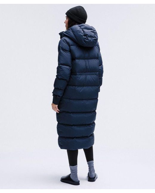lululemon athletica Blue Wunder Puff 600-Down-Fill Long Jacket