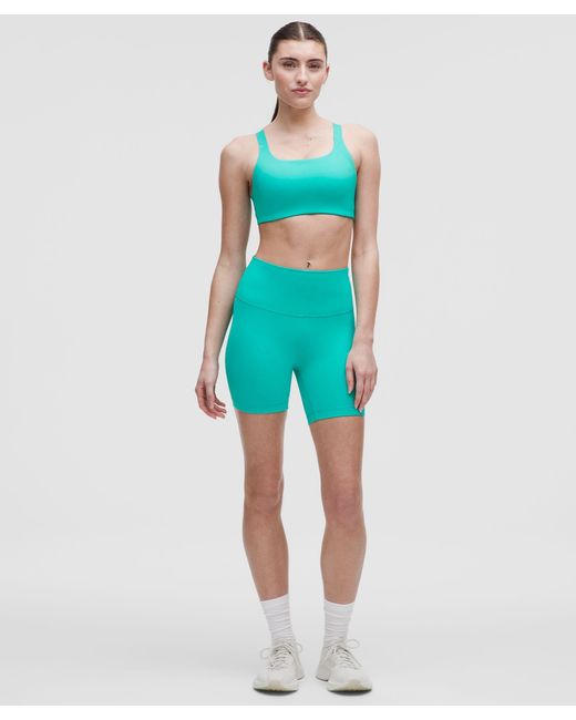 lululemon athletica Green Ultralu Square-Neck Workout Bra Medium Support, B/C Cup