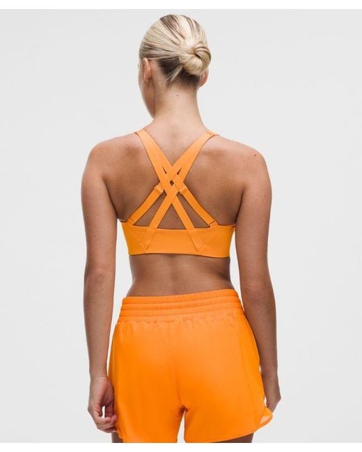 lululemon athletica Orange – Energy Zip-Front Sports Bra High-Support, B–G Cups – – Size 6