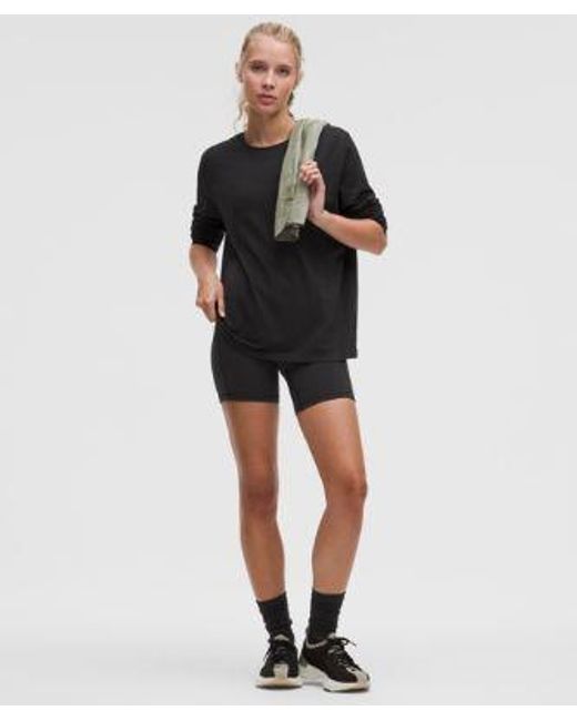 lululemon athletica Black – Swiftly Relaxed Long-Sleeve Shirt Hip Length – – Size 4