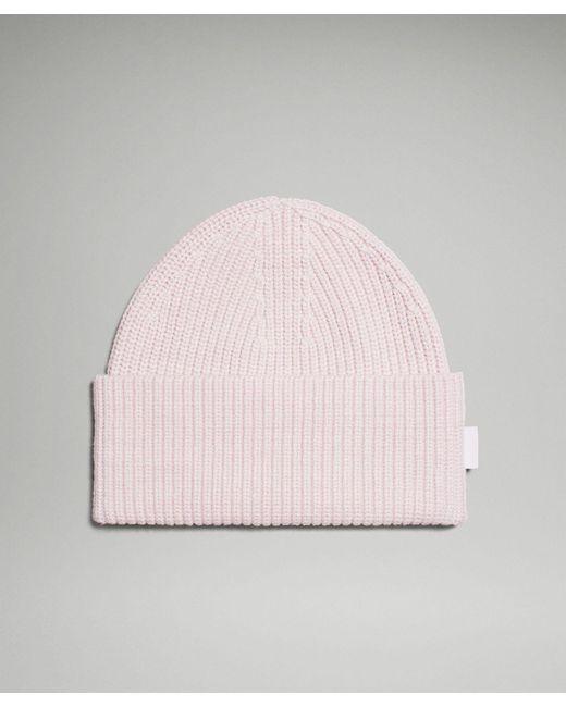 lululemon athletica Ribbed Merino Knit Beanie Hat - Wool-blend - Color Pink - Size S/m
