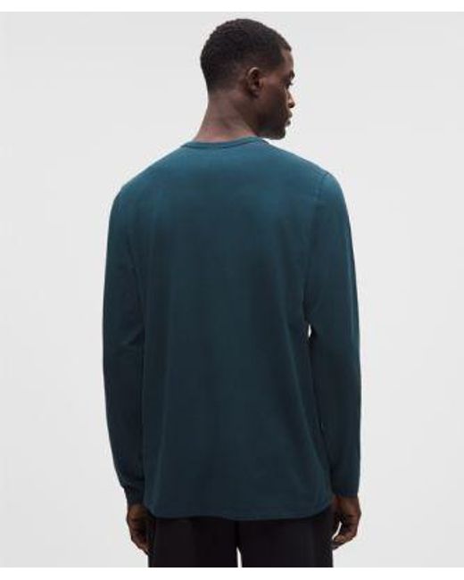 lululemon athletica Blue – Organic Classic-Fit Long-Sleeve Shirt – – for men