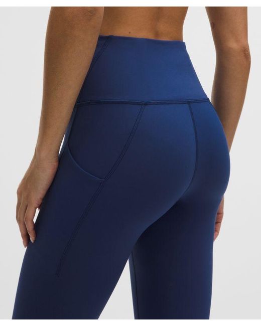 lululemon athletica Blue Wunder Train High-Rise Tight With Pockets 25"