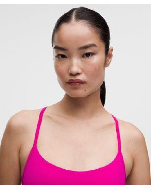 lululemon athletica Pink – Flow Y Sports Bra Light Support, A/B Cup Evolve – – Size Large